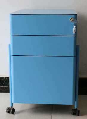 Pedestal móvil modificado para requisitos particulares colorido de almacenamiento del metal movible del gabinete
