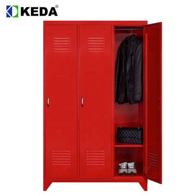 Gabinete de acero del guardarropa del color rojo D500mm 0,194 CBM