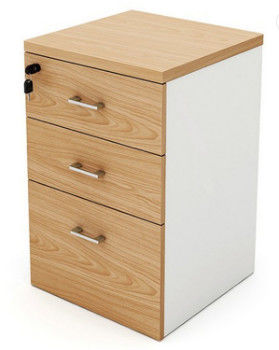 Gabinete de madera del cajón del mueble tres del Credenza del pedestal del panel de los muebles de oficinas con la cerradura