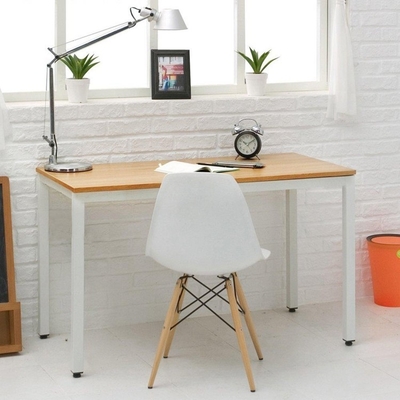 Escritorio de madera de la tabla del ordenador del trabajo de la sola tabla blanca casera de la oficina