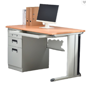 Escritorio robusto del ordenador tablero de madera del MDF 25m m del metal del acero de los muebles de la dirección de la escuela con el gabinete del cajón