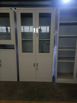 Muebles de oficinas en frío puerta de cristal del almacenamiento del armario del archivaje de acero