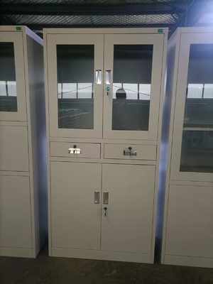 Muebles de oficinas en frío puerta de cristal del almacenamiento del armario del archivaje de acero