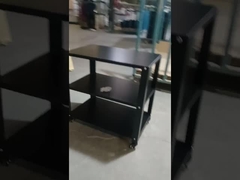 Estante de acero del metal de 3 capas con los estantes ajustables rodantes del almacenamiento de las ruedas